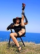 high heels milf nylon outdoor vintage