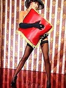black high heels milf stockings