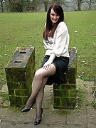 black high heels stockings